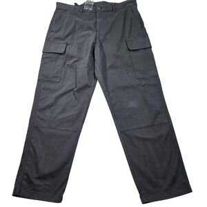 Uniqlo Cargo Pants Mens 38x30 Gray Stretch Straight Leg Utility Workwear